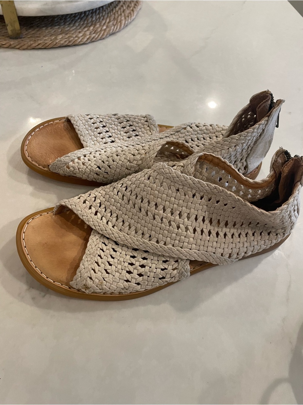 Born Woven Sundance catalog  special Open-Toe born Women's Sandals in Cream 9